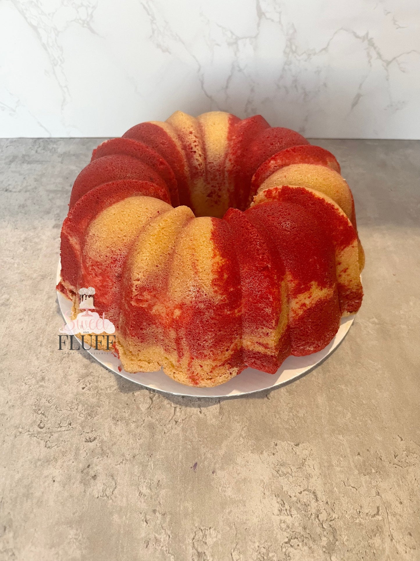 Red Velvet Marble Pound Cake