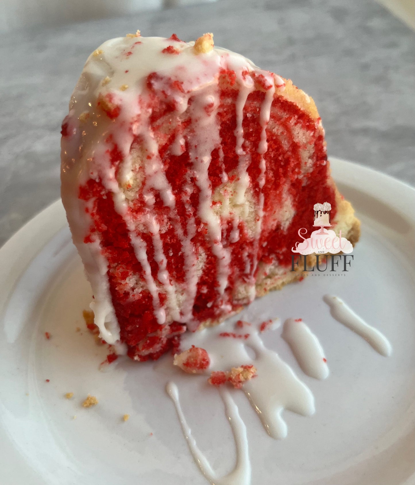 Red Velvet Marble Pound Cake